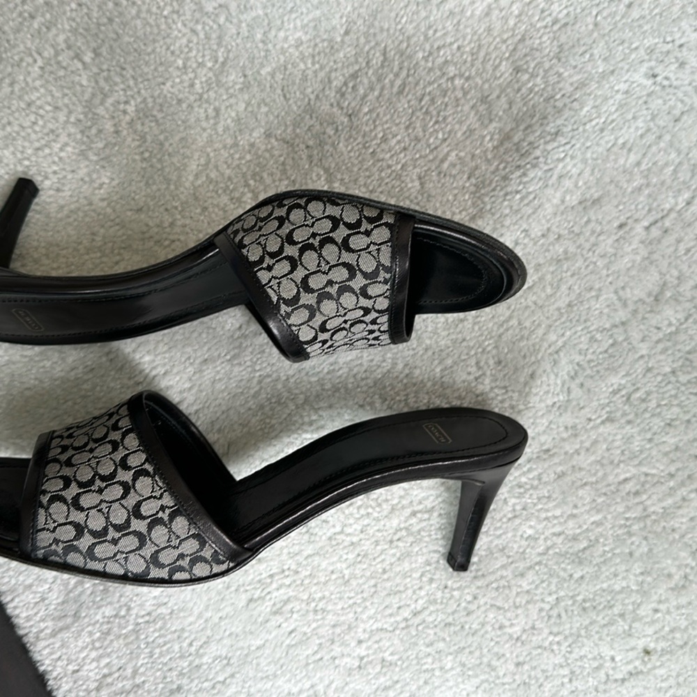 Coach Louise Mini Logo/CF Women's Slide Sandals black combo - Picture 3 of 5